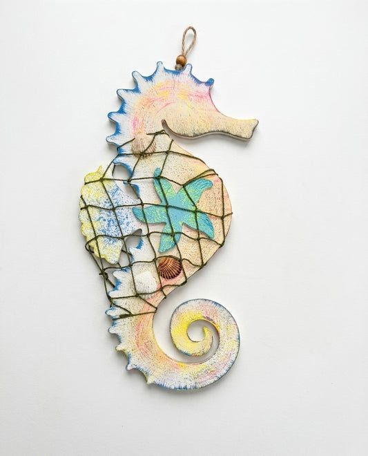 Handcrafted Nautical Seahorse Wall Decor