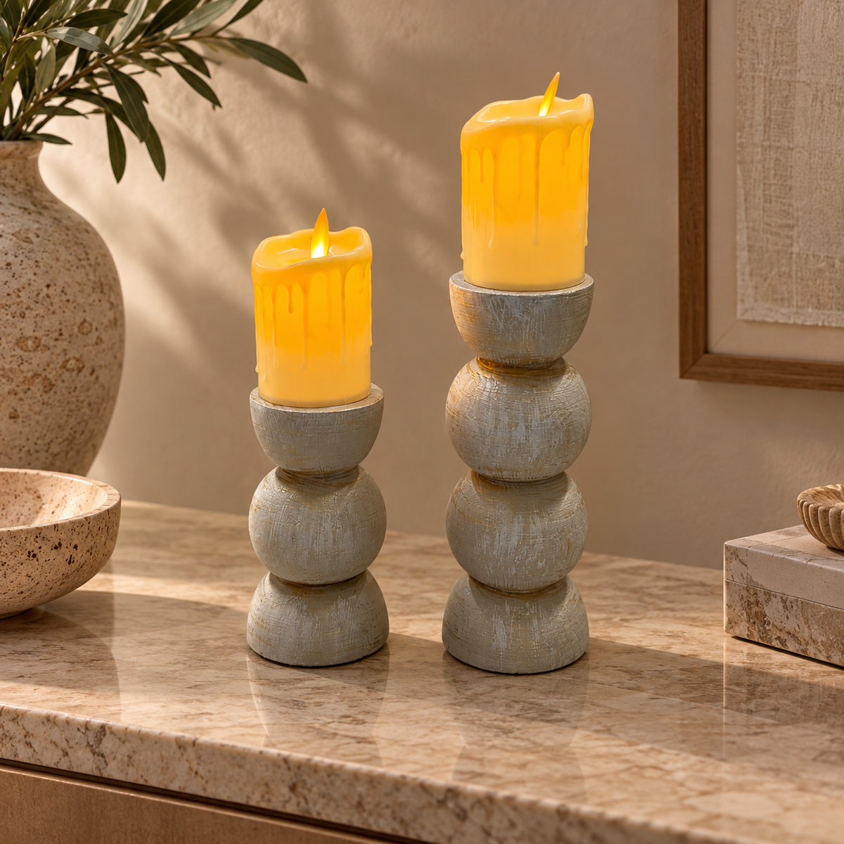 Vintage Sculptural Candle Holders