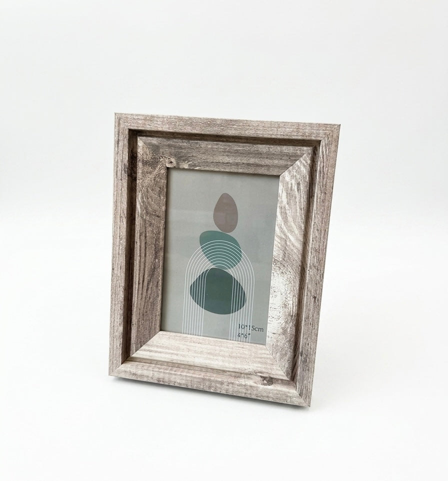 Rustic Driftwood-Finish Desktop Photo Frame (23x18 cm)