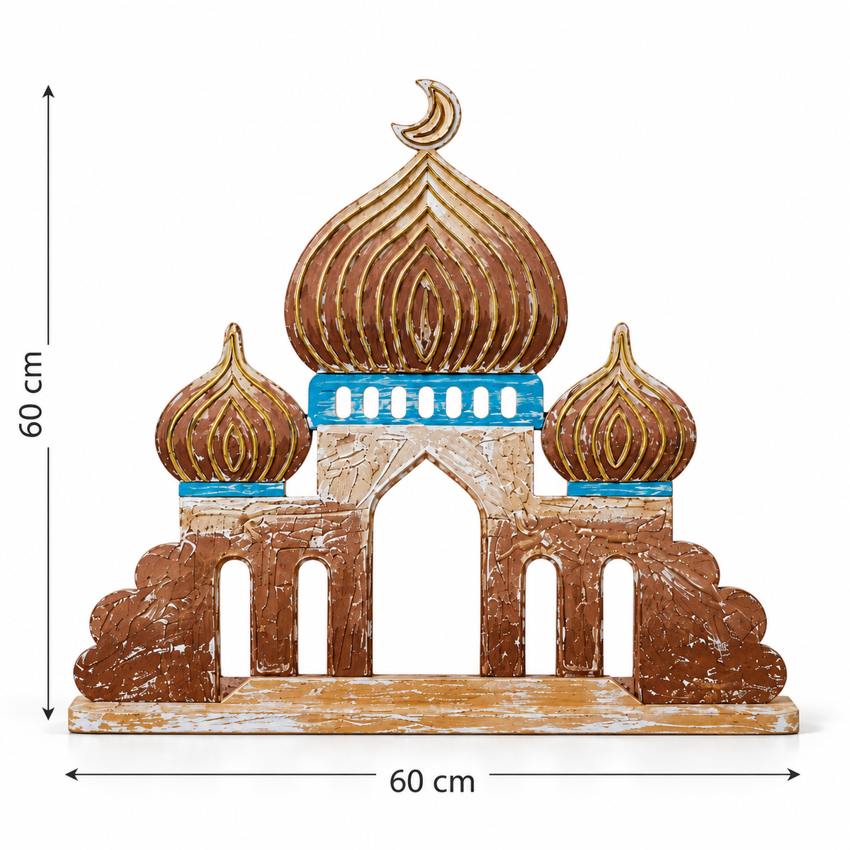Artisan Hand-Carved Wooden Mosque Decor
