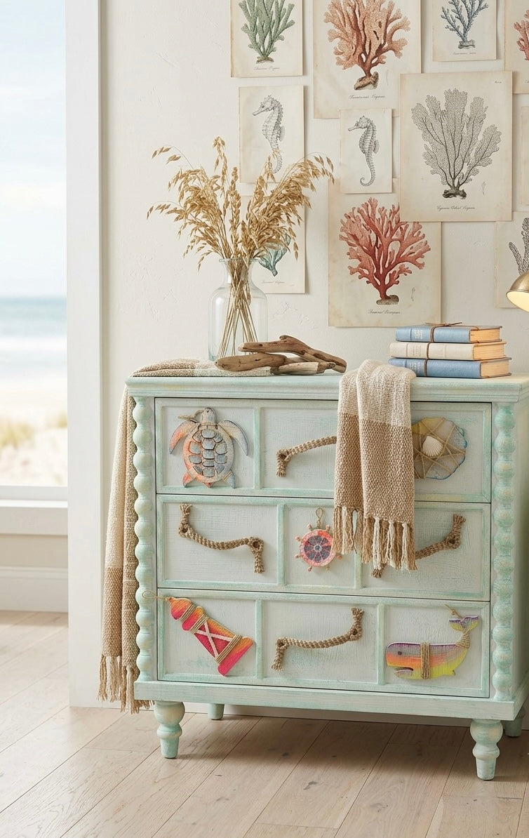 Nautical Charm Coastal 3-Drawer Dresser