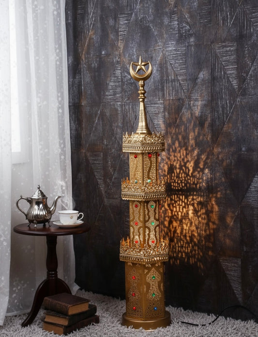 Handmade Copper Ma’azana Floor Lantern