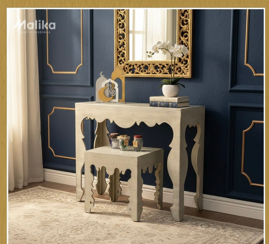 Andalusian Elegance Console & Nesting Table Set