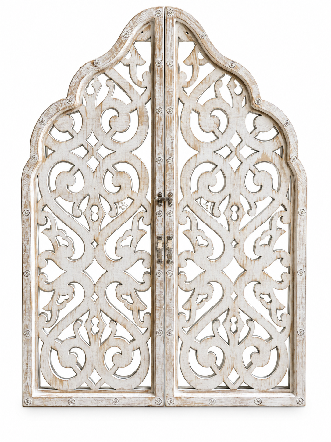 Mirrored Arabesque Hand-Carved Wall Art