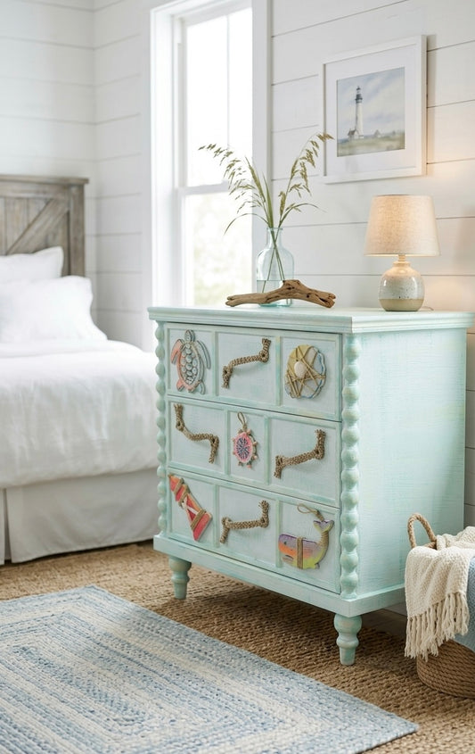 Nautical Charm Coastal 3-Drawer Dresser