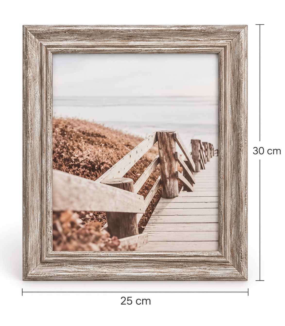 Vintage Silver-Grey Photo Frame – 20 × 25 cm