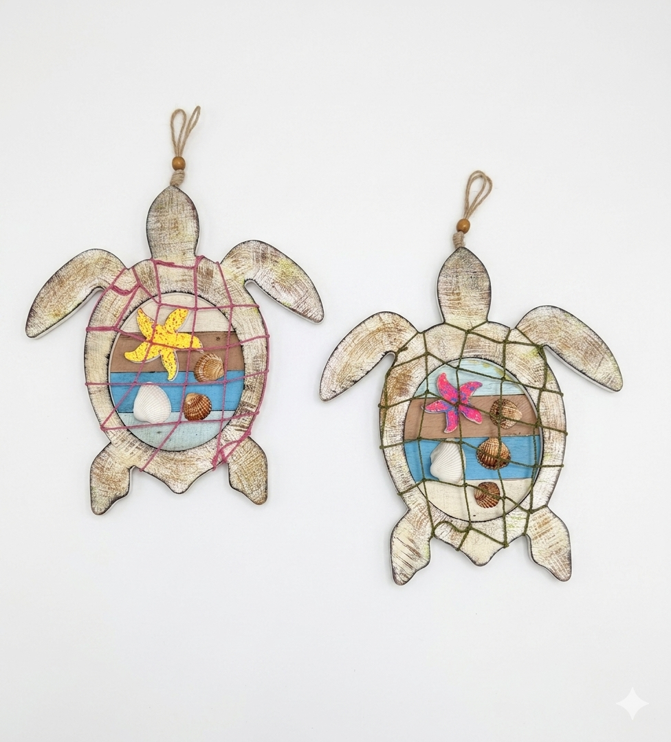 Nautical Wooden Sea Turtle Wall Hanging
