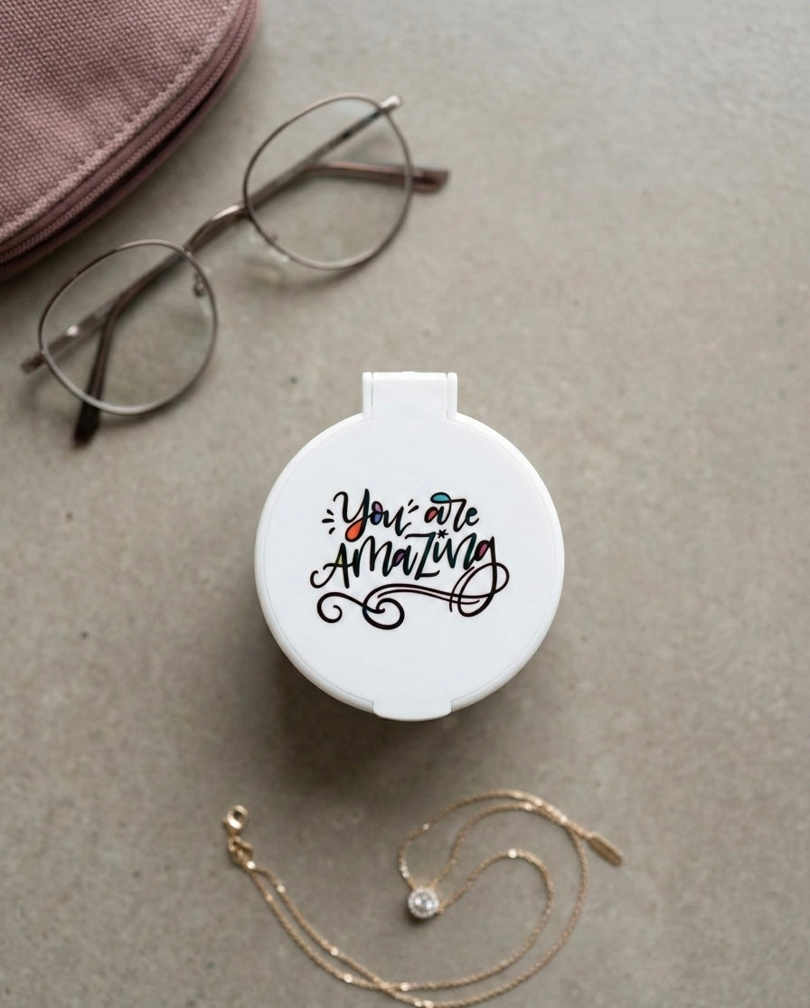 Inspirational Compact Mirrors – "You Are Amazing" & "Best Teacher Ever" Editions