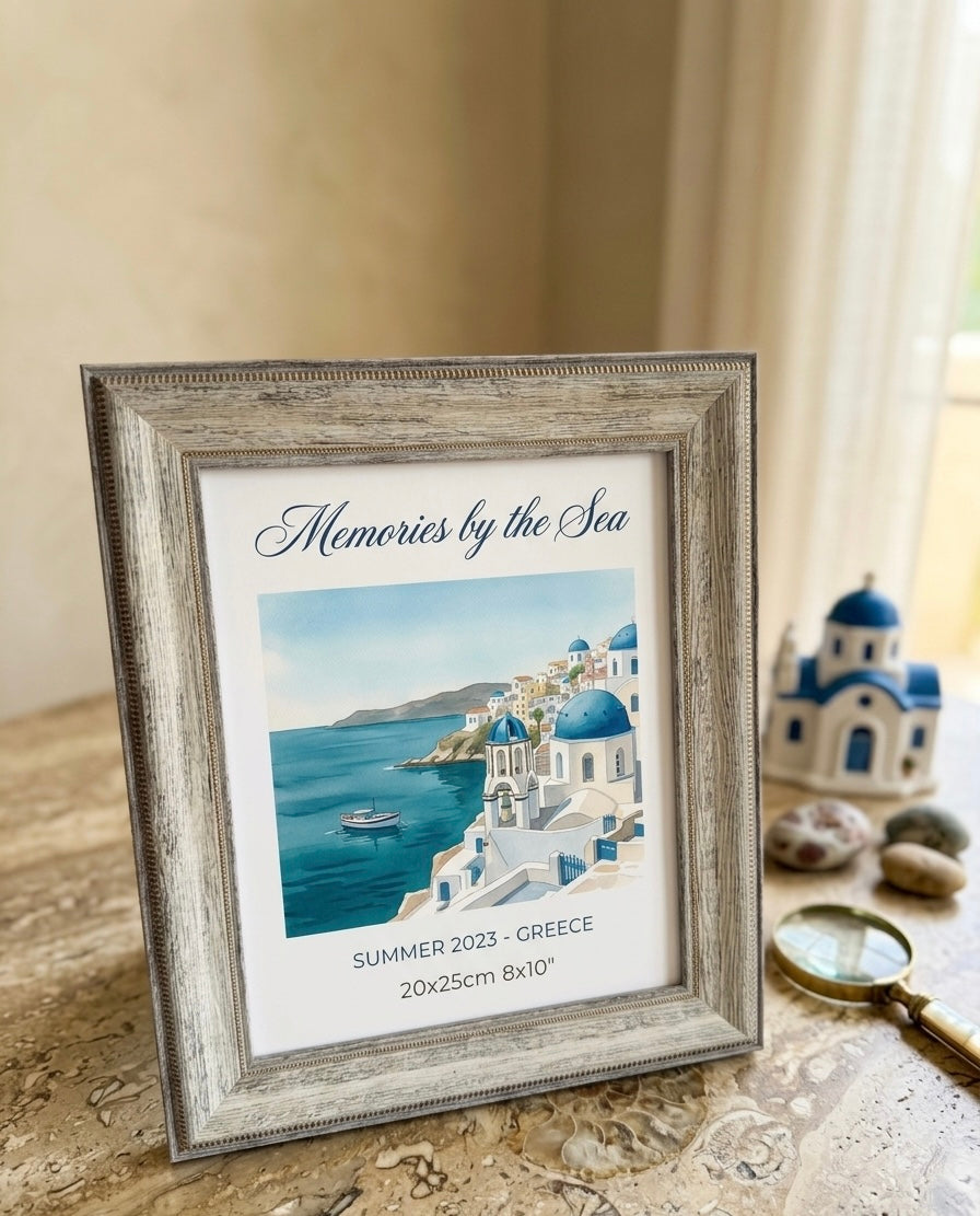 Rustic Weathered Wood-Effect Photo Frame – 20x25 cm