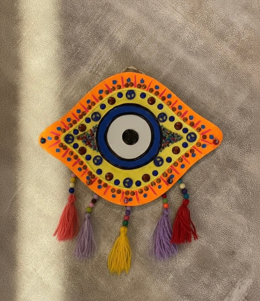 Artisan Hand-Painted Evil Eye Wall Hanging