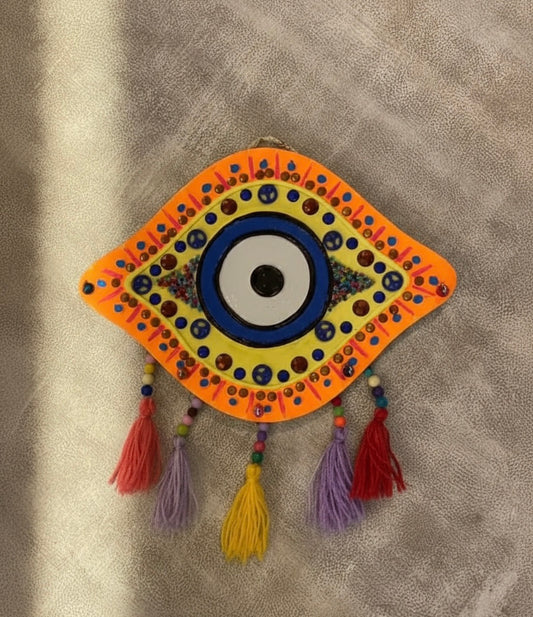 Artisan Hand-Painted Evil Eye Wall Hanging