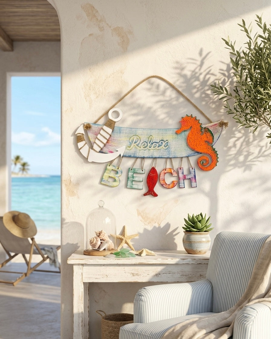 Malika Nautical "Relax" Wall Decor