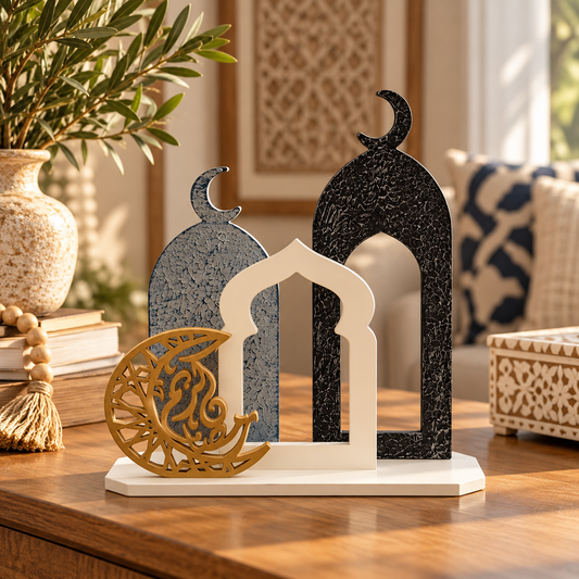 Ramadan Mubarak Layered Mosque Silhouette Stand