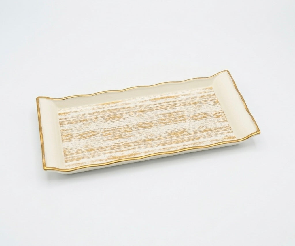 Elegant Gilded Horizon Serving Tray