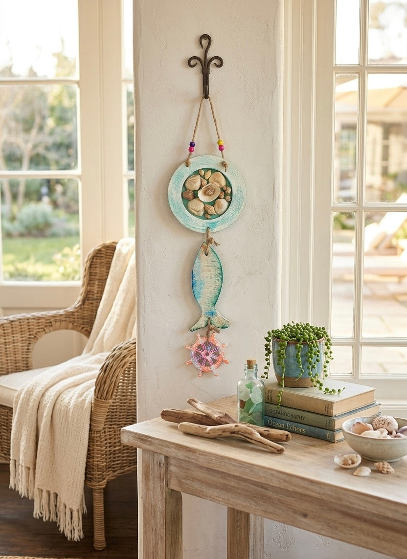 Handcrafted Coastal Wooden Wall Hanging – Maritime Series