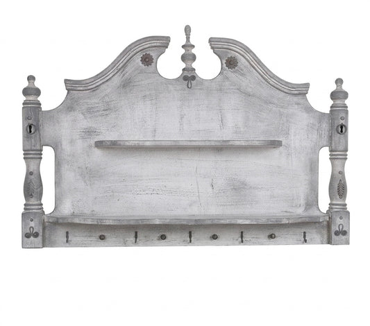 Vintage Grandeur Distressed Wooden Wall Organizer