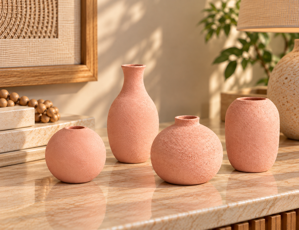 Minimalist Textured Sphere Bud Vase