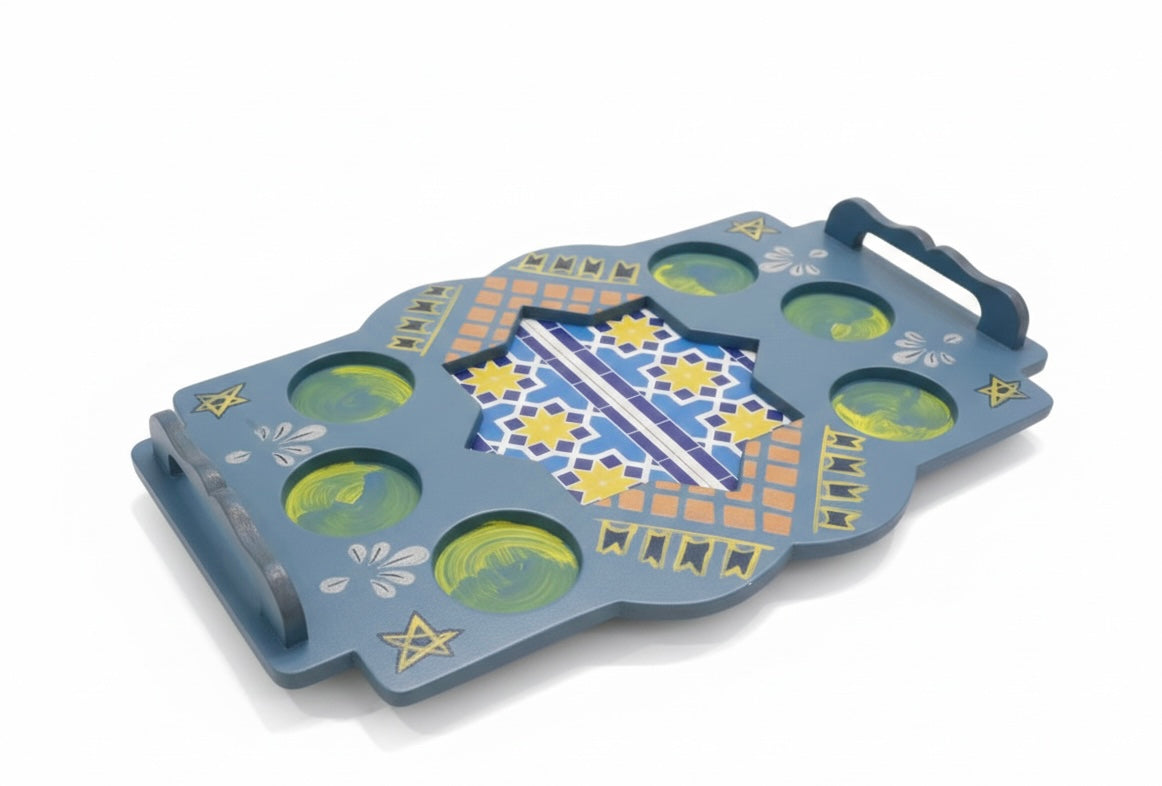 Elegant Handcrafted Arabesque Serving Tray