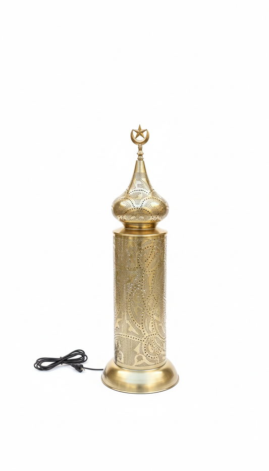 Gilded Moroccan Silhouette Floor Lamp