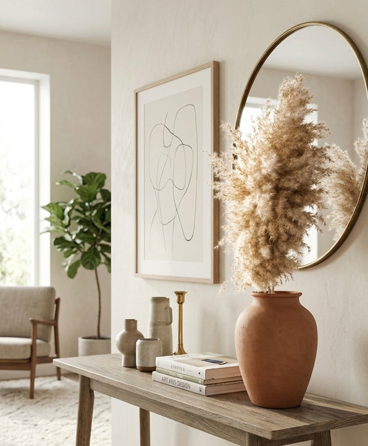 Large Fluffy Pampas Grass – Natural Cream