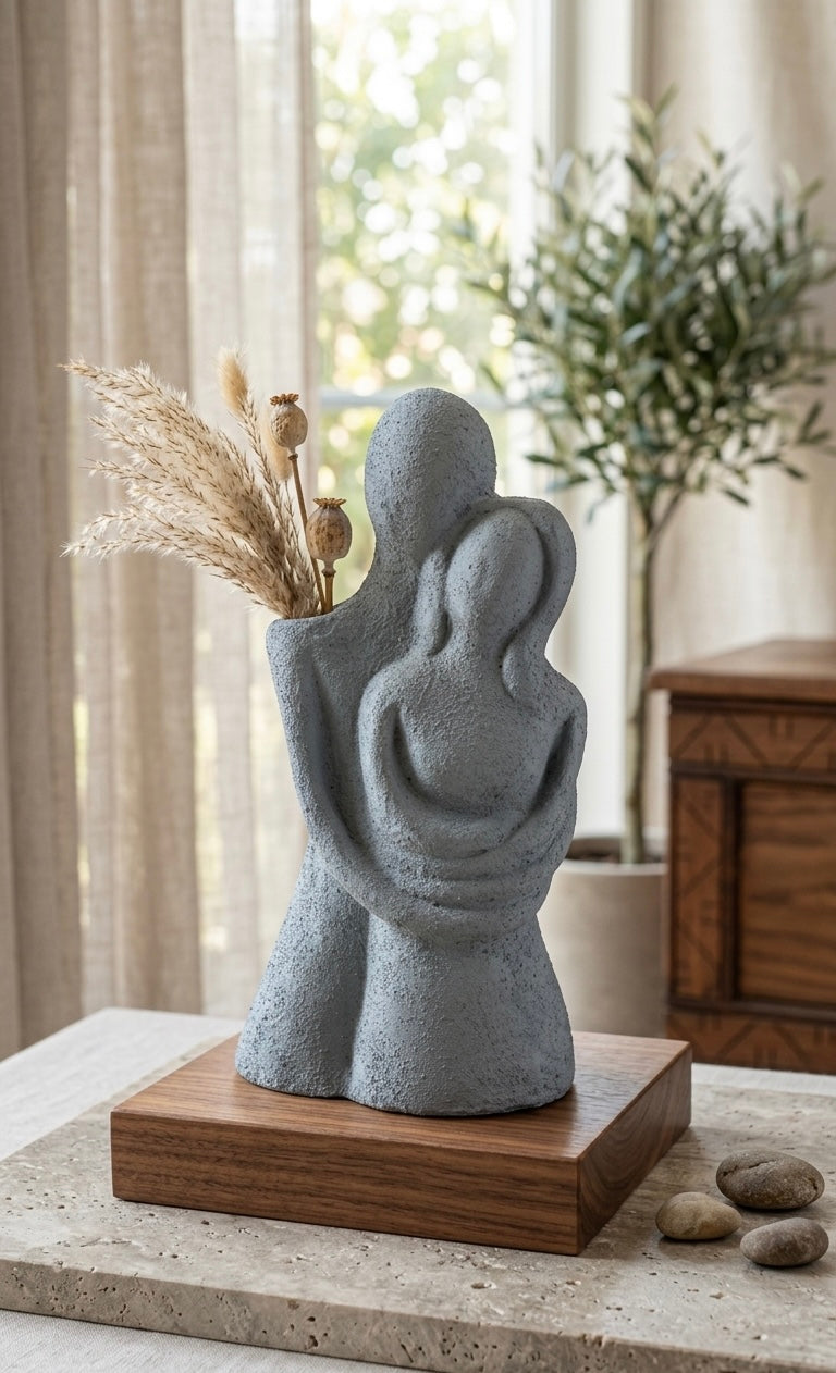 Embrace Pottery Figural Vase