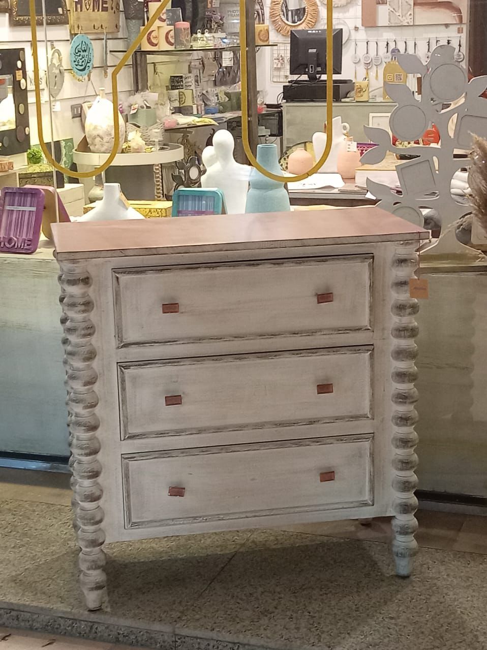 Vintage Spindle-Leg Dresser