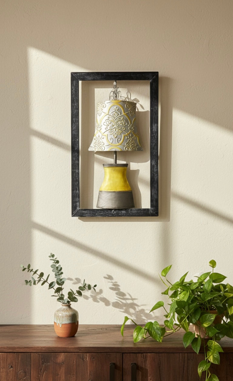 Illuminated Elegance Framed Metal Wall Art