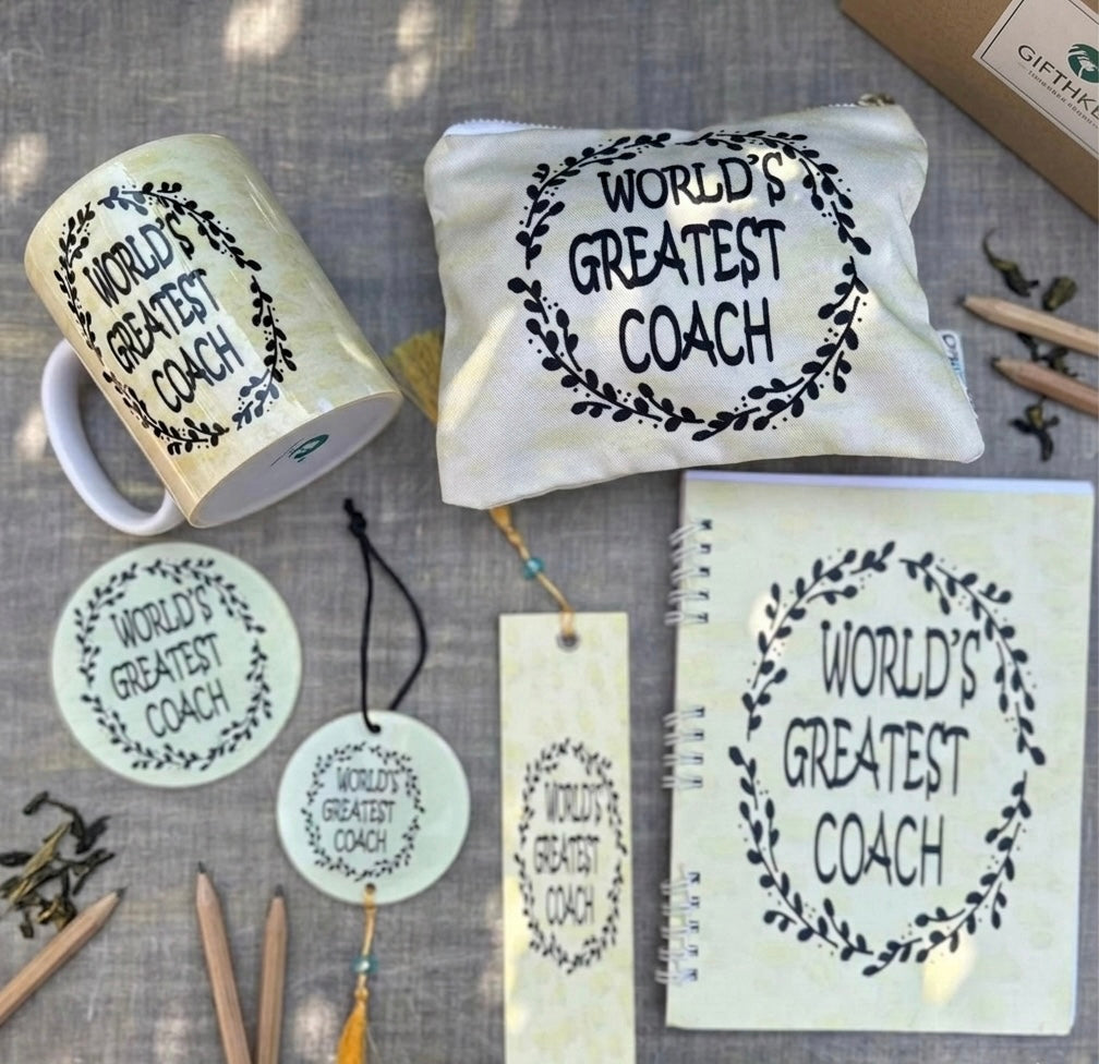 World's Greatest Coach" 6-Piece Appreciation Gift Set