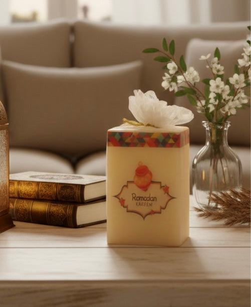 Eternal Glow: Ramadan Calligraphy Keepsake Candle