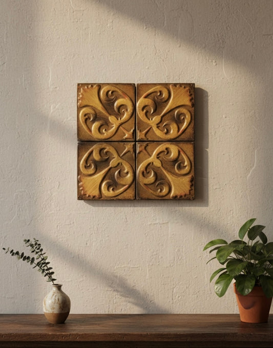 Arabesque Floral Metal Wall Art Set