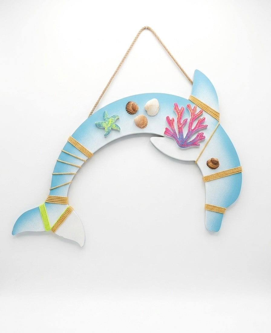 Nautical Dolphin Wooden Wall Hanging