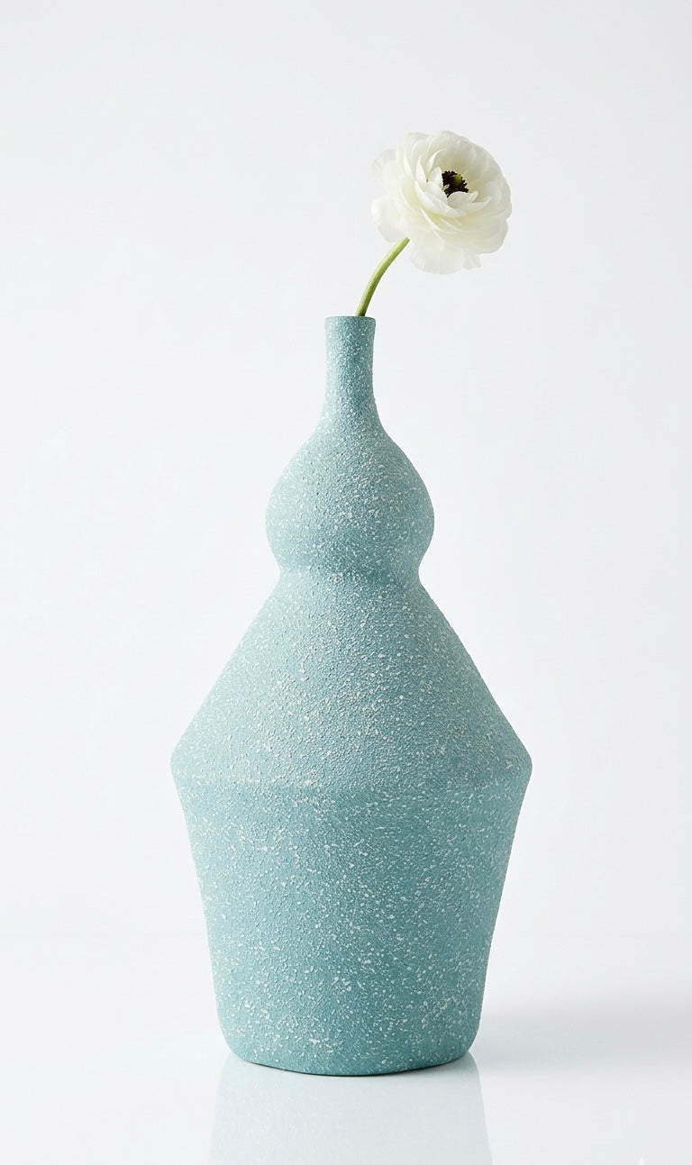 Speckled Pottery Gourd Vase