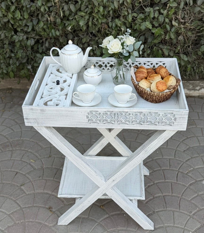 Tea Table with Removable Tray & Tea Box