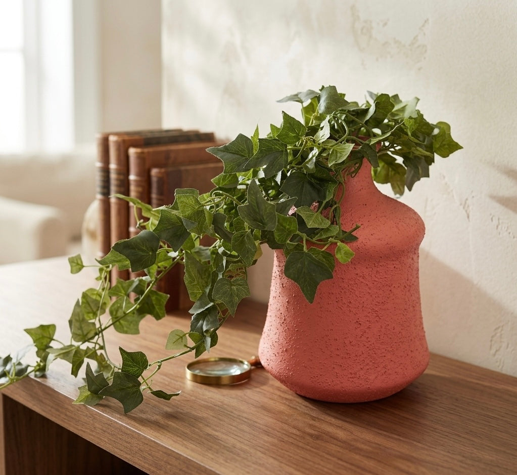Terracotta Ivy Cascade Vase