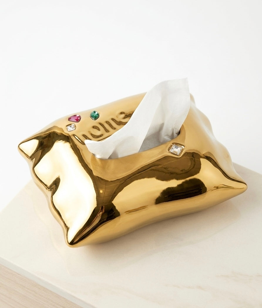 Gilded Pillow Luxury Tissue Box Cover