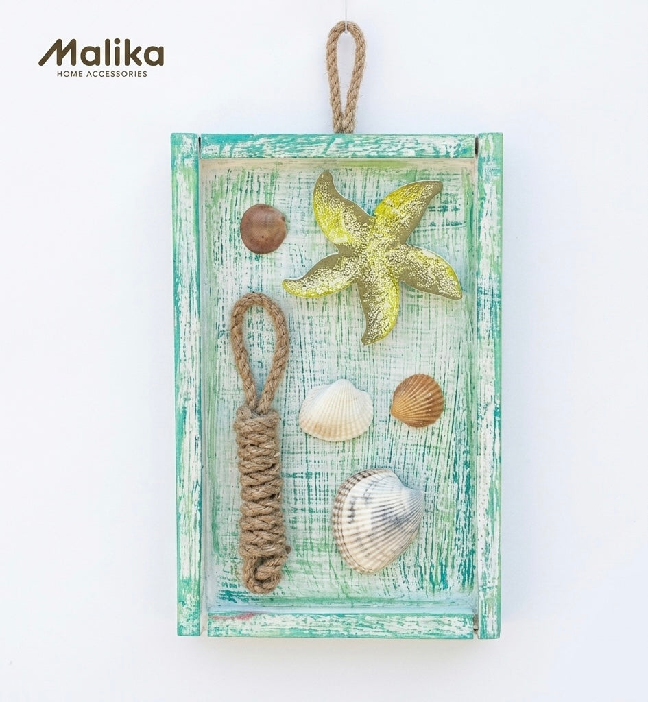 Malika Nautical "Starfish & Shells" Shadow Box Wall Decor