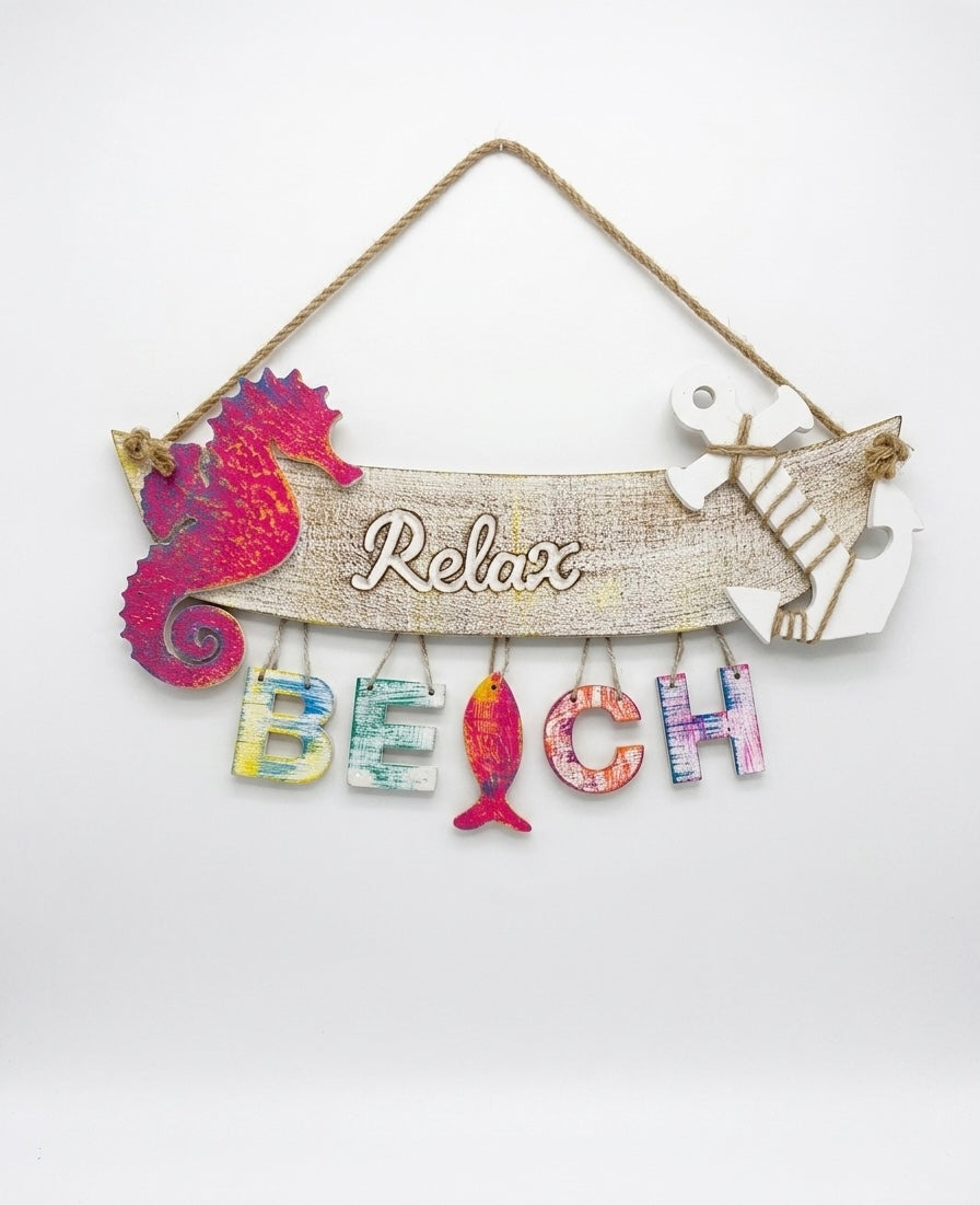 Malika Nautical "Relax" Wall Decor
