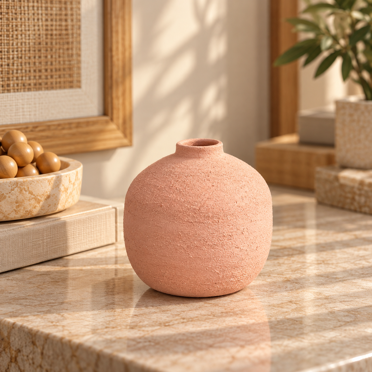 Minimalist Textured Sphere Bud Vase