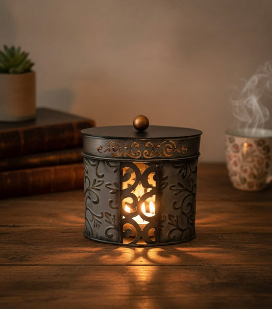 Vintage Arabesque Metal Table Art