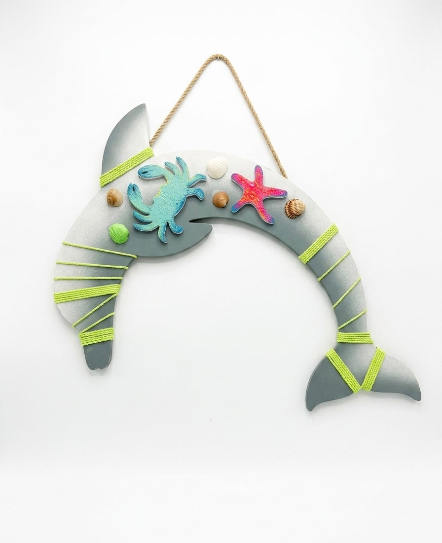 Nautical Dolphin Wooden Wall Hanging