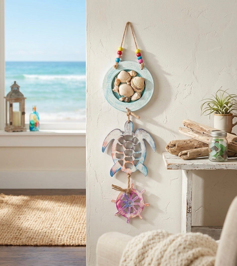Handcrafted Coastal Wooden Wall Hanging – Maritime Series