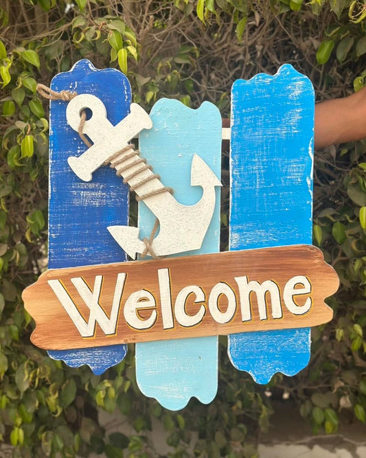 Nautical Anchor "Welcome" Wall Art