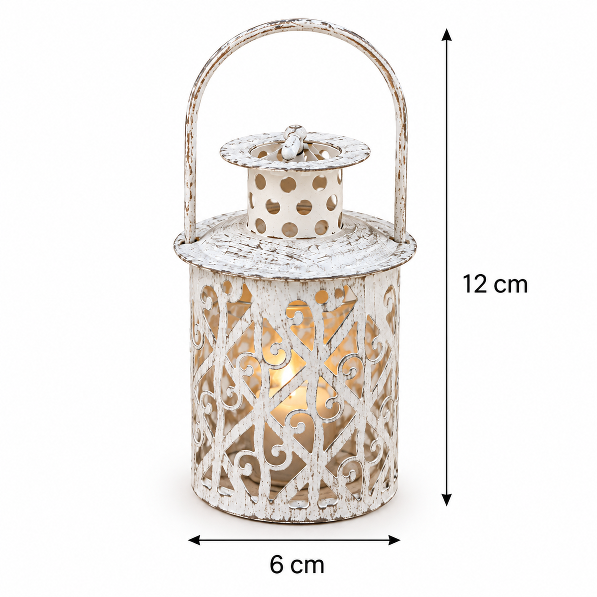 Vintage White Iron Lanterns