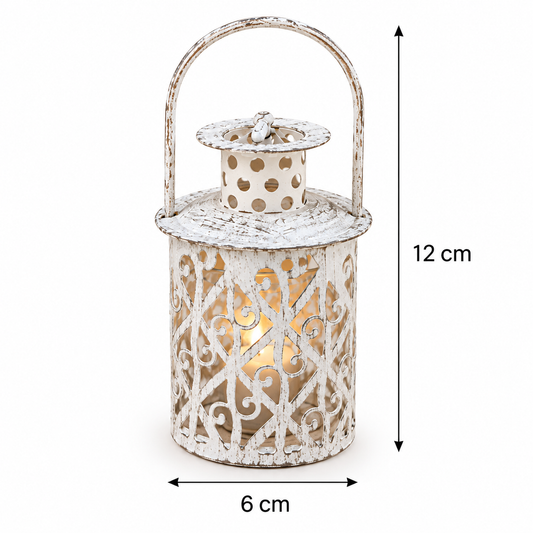 Vintage White Iron Lanterns