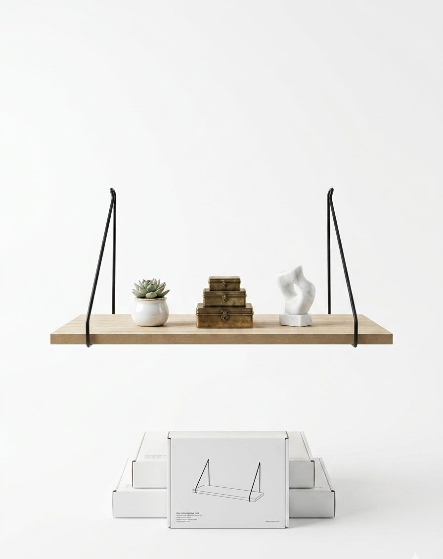 Modern Triangle Hanging Wall Shelf