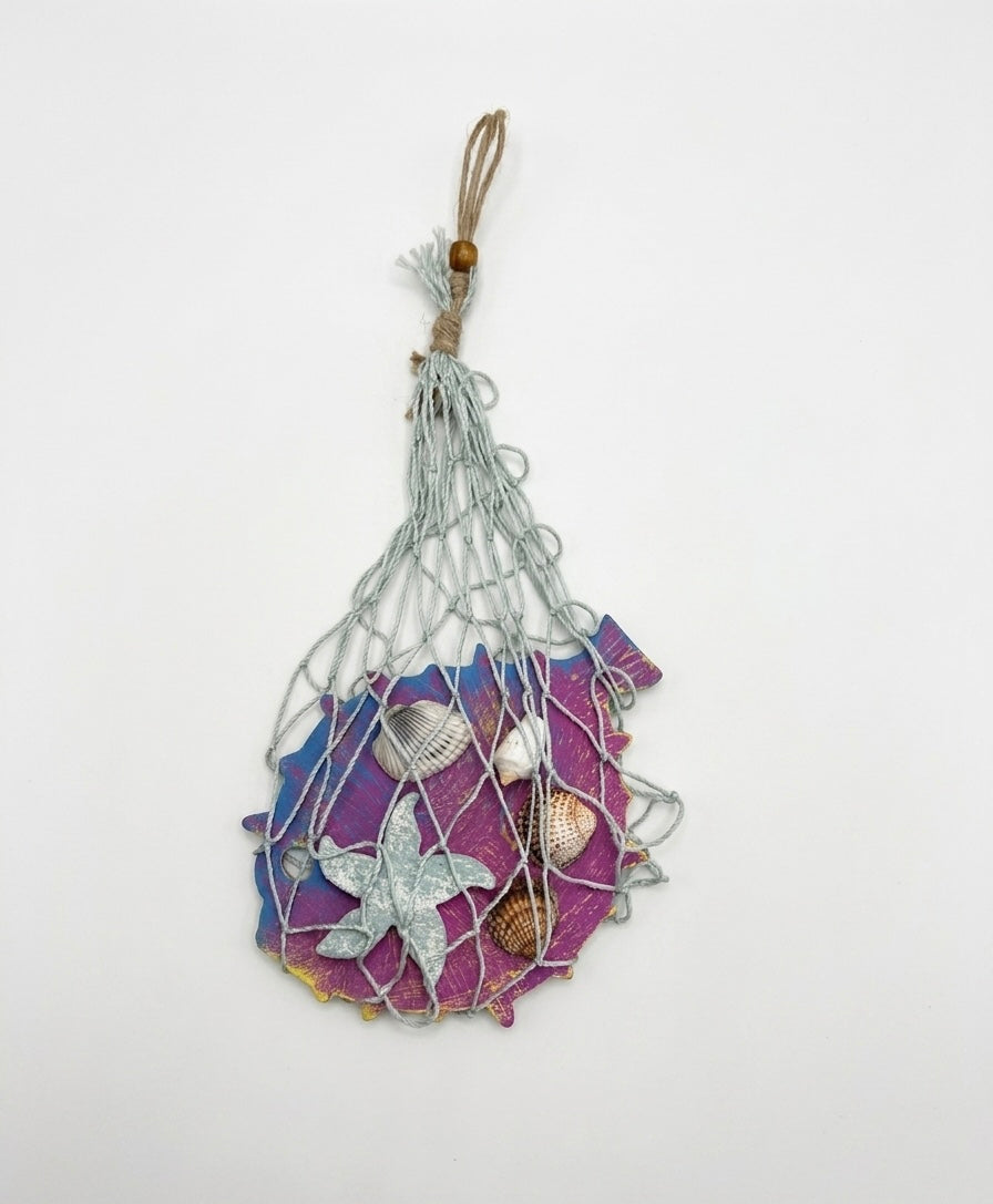 Coastal Fish Net Wall Decor