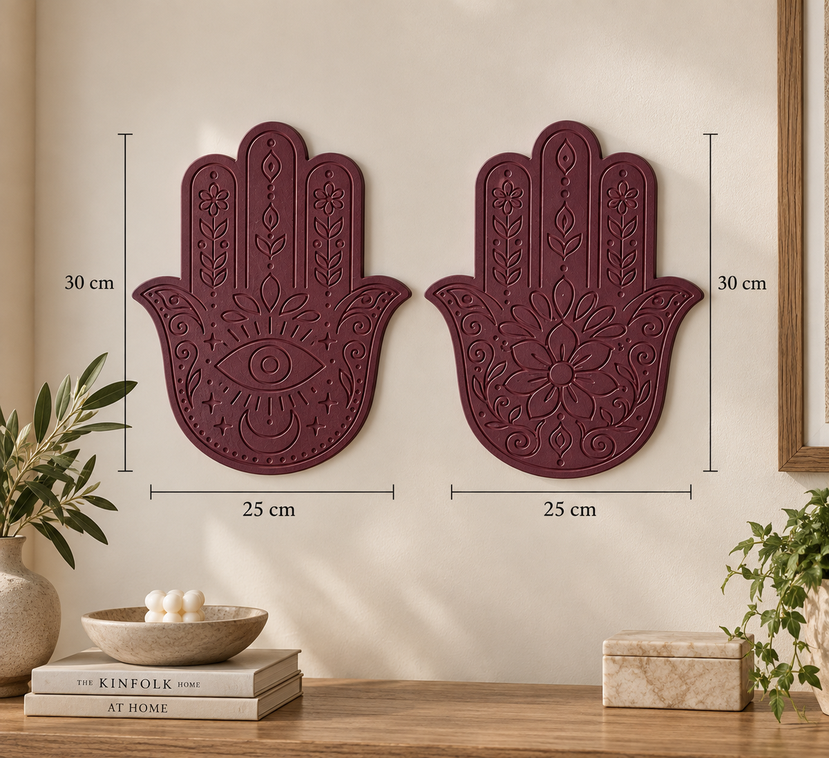 Sacred Hamsa Hand Tabletop & Wall Art Accent
