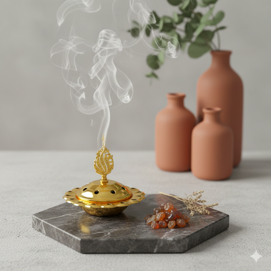 Majestic Mini: Handcrafted Copper Mabkhara