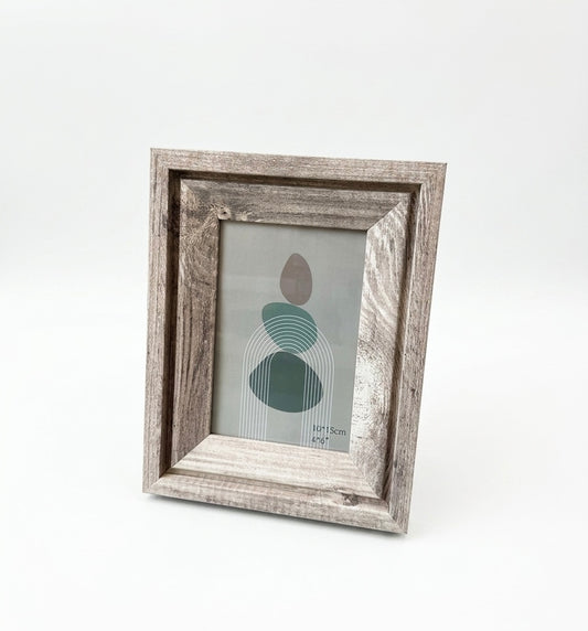 Rustic Driftwood-Finish Desktop Photo Frame (23x18 cm)
