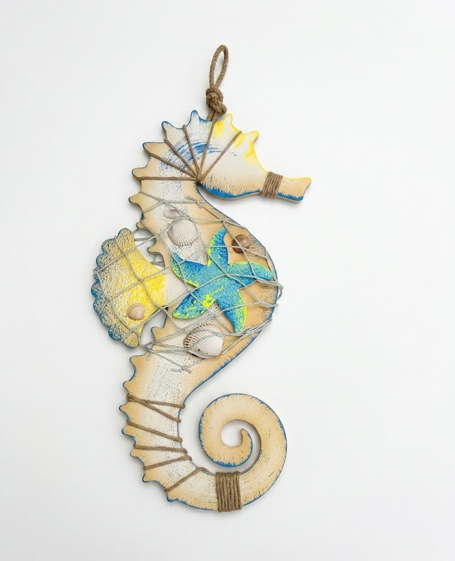 Handcrafted Nautical Seahorse Wall Decor